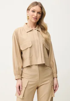 Simona Corsellini geaca culoarea verde, de tranzitie, P25CPGI010 imagine