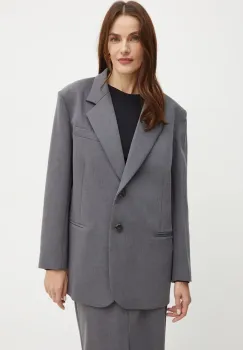 Simona Corsellini sacou culoarea gri, un singur rand de nasturi, neted, A24CPGI015 imagine