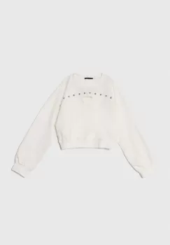 Sisley bluza copii culoarea alb, cu imprimeu imagine
