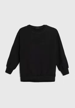 Sisley bluza copii culoarea negru, neted imagine