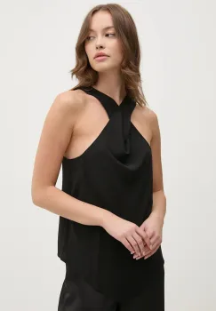 Sisley bluza culoarea negru, neted, 5LTHLH019 imagine