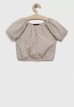 Sisley bluza de bumbac pentru copii culoarea bej imagine