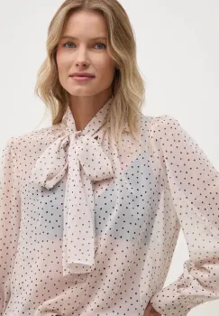 Sisley bluza femei, culoarea bej, modelator, 52UMLQ088 imagine