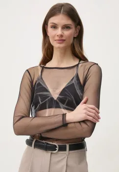 Sisley bluza femei, culoarea negru, cu imprimeu, 39ZHL106P imagine
