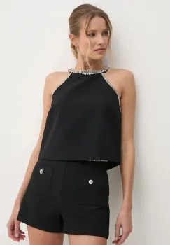 Sisley bluza femei, culoarea negru, cu imprimeu, 537SLH01F imagine