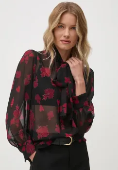 Sisley bluza femei, culoarea negru, modelator, 52UMLQ088 imagine