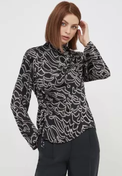 Sisley bluza femei, culoarea negru, modelator imagine