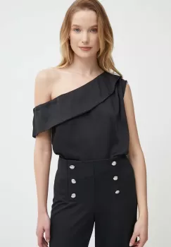 Sisley bluza femei, culoarea negru, neted imagine