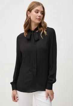 Sisley bluza femei, culoarea negru, neted, 5ZMZLQ07X imagine