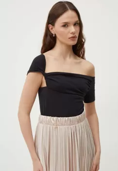 Sisley bluza femei, culoarea negru, neted imagine