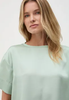 Sisley bluza femei, culoarea verde, neted, 5OGYLQ07G imagine