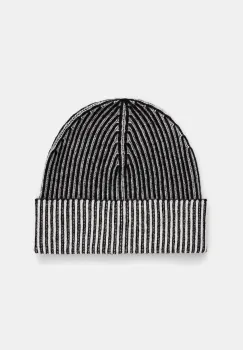 Sisley caciula din amestec de lana culoarea negru, 132HLA00J imagine