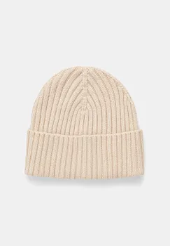 Sisley caciula din amestec de lana culoarea negru, din tesatura uni, 132HSA00B imagine