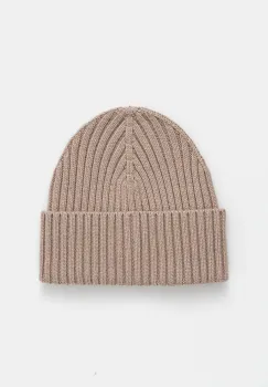 Sisley caciula din amestec de lana culoarea negru, din tesatura uni, 132HSA00B imagine