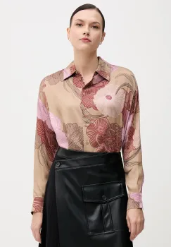 Sisley camasa culoarea bej, cu guler clasic, relaxed, 5IBNLQ07F imagine