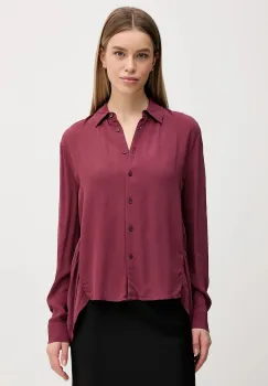 Sisley camasa culoarea bordo, cu guler clasic, regular, 5IDTLQ09G imagine