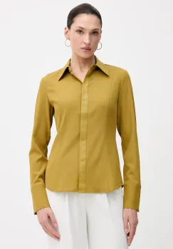 Sisley camasa culoarea verde, cu guler clasic, regular, 5SLFLQ0A0 imagine