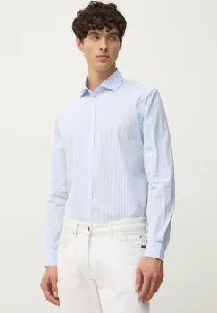 Sisley camasa din bumbac barbati, cu guler italian, regular, 5VJUSQ04C imagine