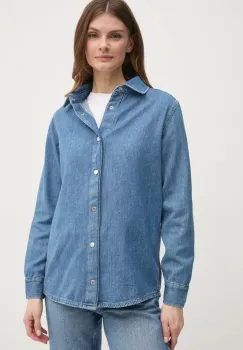 Sisley camasa din bumbac femei, cu guler clasic, regular, 53GELQ08J imagine