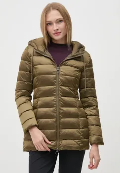 Sisley geaca femei, culoarea verde, de iarna, 2E3XLN044 imagine