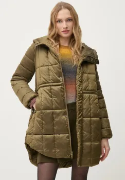 Sisley geaca femei, culoarea verde, de iarna, 2E3XLN052 imagine
