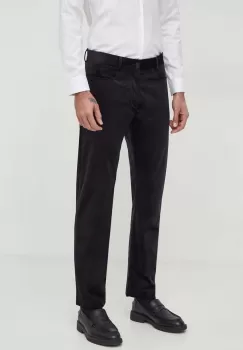 Sisley pantaloni barbati, culoarea negru, drept imagine