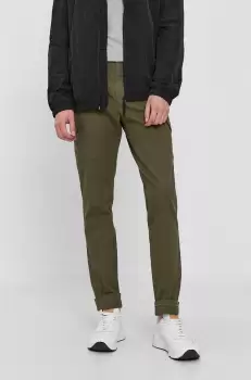 Sisley Pantaloni barbati, culoarea verde, model drept imagine