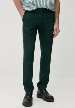 Sisley pantaloni barbati, culoarea verde, mulata imagine