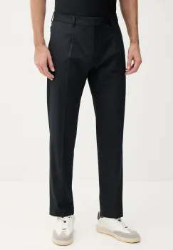 Sisley pantaloni culoarea bleumarin, drept, 4KKQSF04Z imagine