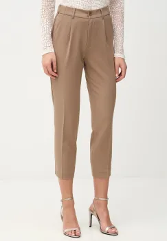 Sisley pantaloni culoarea negru, drept, high waist imagine