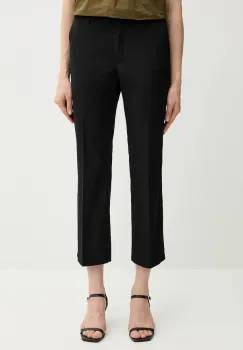 Sisley pantaloni culoarea negru, fason tigareta, medium waist, 4ENMLE02X imagine