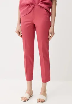 Sisley pantaloni culoarea roz, drept, high waist, 4VPHL5AH6 imagine