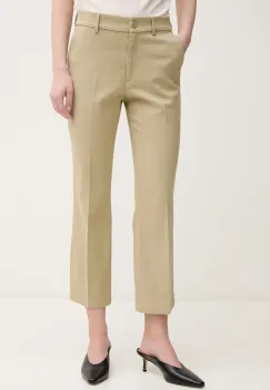 Sisley pantaloni femei, culoarea negru, drept, medium waist imagine