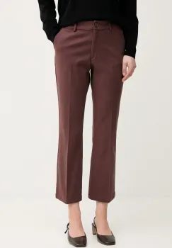 Sisley pantaloni femei, culoarea negru, drept, medium waist imagine
