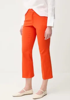 Sisley pantaloni femei, culoarea negru, drept, medium waist imagine