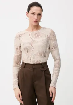 Sisley pulover culoarea bej, light, 3IIDL107T imagine