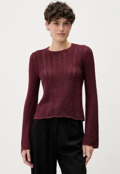 Sisley pulover de bumbac culoarea bordo, light, 1494M106O imagine