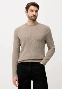 Sisley pulover din amestec de lana culoarea bej, 18AYS104I imagine