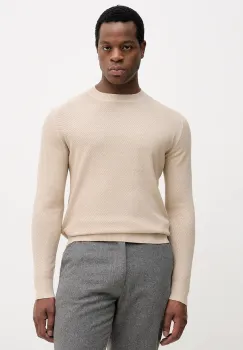 Sisley pulover din amestec de lana culoarea bej, light, 1041S104H imagine