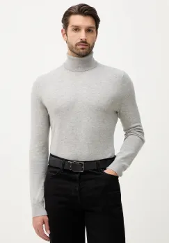 Sisley pulover din amestec de lana culoarea bej, light, cu guler, 102HS2177 imagine