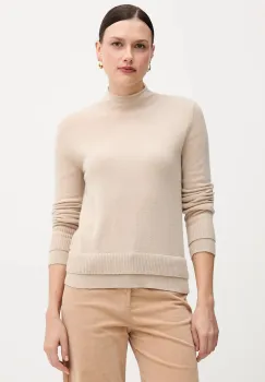 Sisley pulover din amestec de lana culoarea bej, light, cu turtleneck, 122WL202B imagine