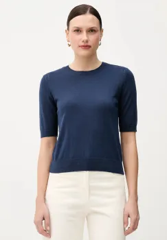 Sisley pulover din amestec de lana culoarea bleumarin, light, 1SBXM106L imagine