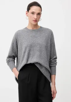 Sisley pulover din amestec de lana culoarea gri, light, 18AYM103K imagine