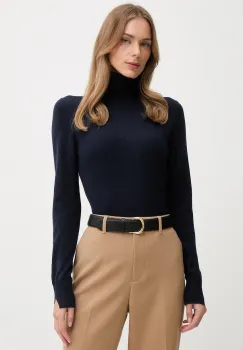 Sisley pulover din amestec de lana culoarea gri, light, cu guler, 102HM2174 imagine