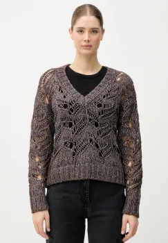 Sisley pulover din amestec de lana culoarea maro, 1H5BL401E imagine