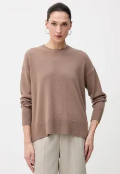 Sisley pulover din amestec de lana culoarea maro, light, 18AYM103K imagine