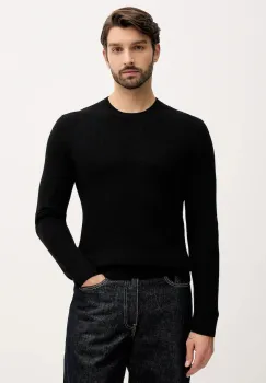 Sisley pulover din amestec de lana culoarea negru, 18AYS104I imagine