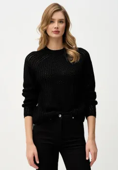 Sisley pulover din amestec de lana culoarea negru, 1WBZL106W imagine