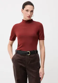 Sisley pulover din amestec de lana culoarea negru, cu turtleneck, 11BAM105P imagine