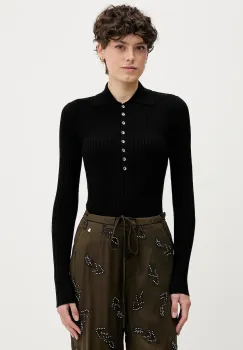 Sisley pulover din amestec de lana culoarea negru, light, 1QNQL300E imagine